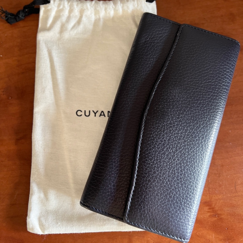 Cuyana Blue Leather Wallet